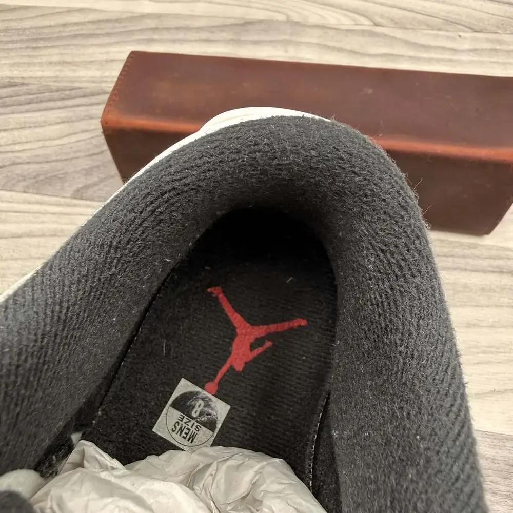 Air Jordan 3 Retro Cement Grey White Black Red Men's Shoes Size 8